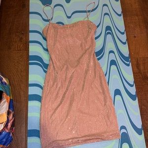 Champagne Sparkly Cocktail Dress